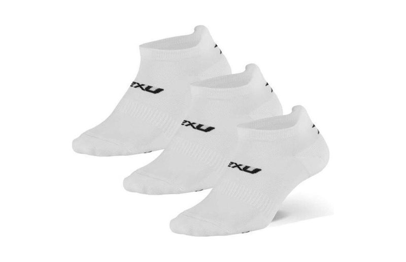 2XU Ankle Socks 3 Pack White/Black