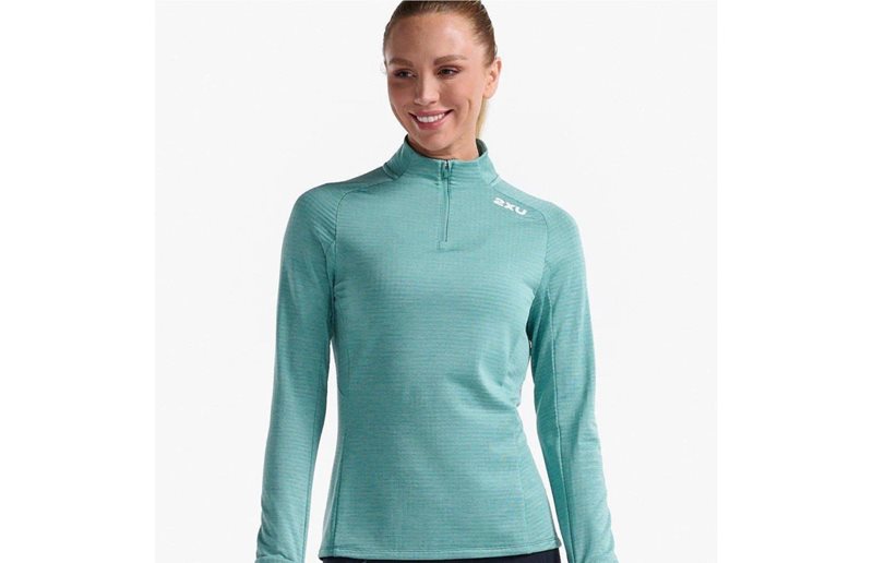 2XU Ignition 1/4 Zip dam Raft/White Reflective