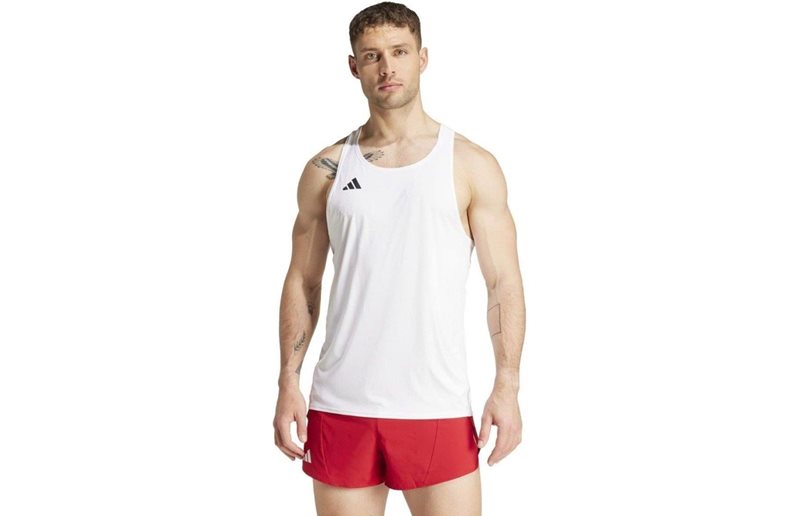 adidas Adizero E Singlet herr White