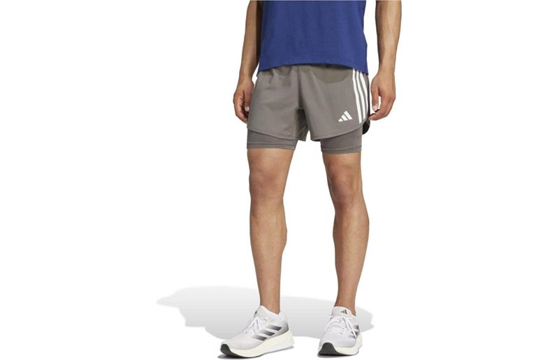 Adidas Juoksushortsit Own The Run 3-Stripe 2in1 Shorts M