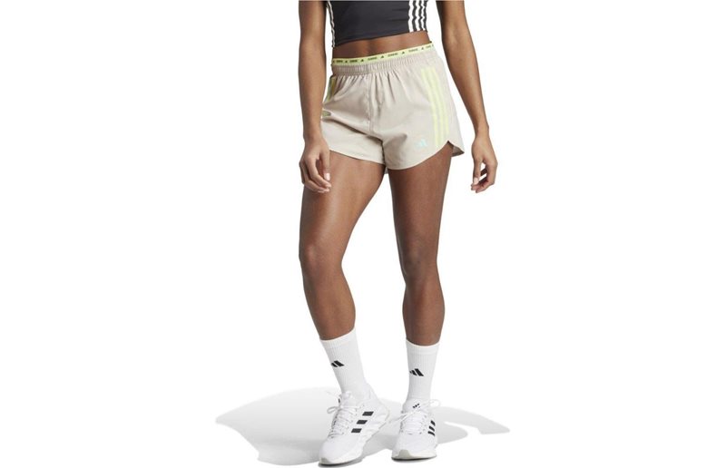 Adidas Naisten juoksushortsit Own The Run 3-Stripe 4" Shorts W Wonbei/Pullim