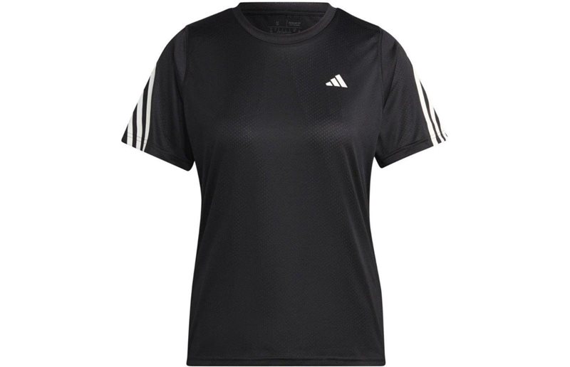 Adidas Juoksupaita Run Icons 3-Stripes Short Sleeve Tee W