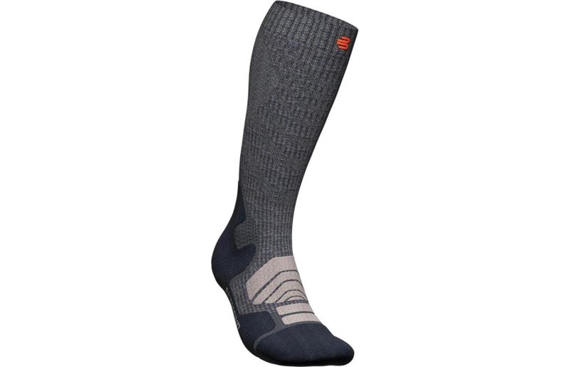 Bauerfeind Outdoor Merino Compression Socks High Cut Lava Grey