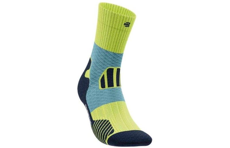 Bauerfeind Trail Run Compression Socks Mid Cut herr Bright Lemon