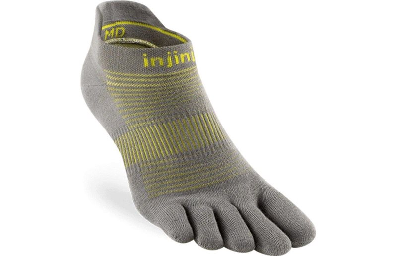 Injinji Run Light Weight No-show Neon Silver