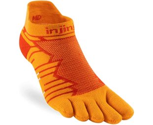 Injinji Ultra Run Mid Weight No-show Desert Orange