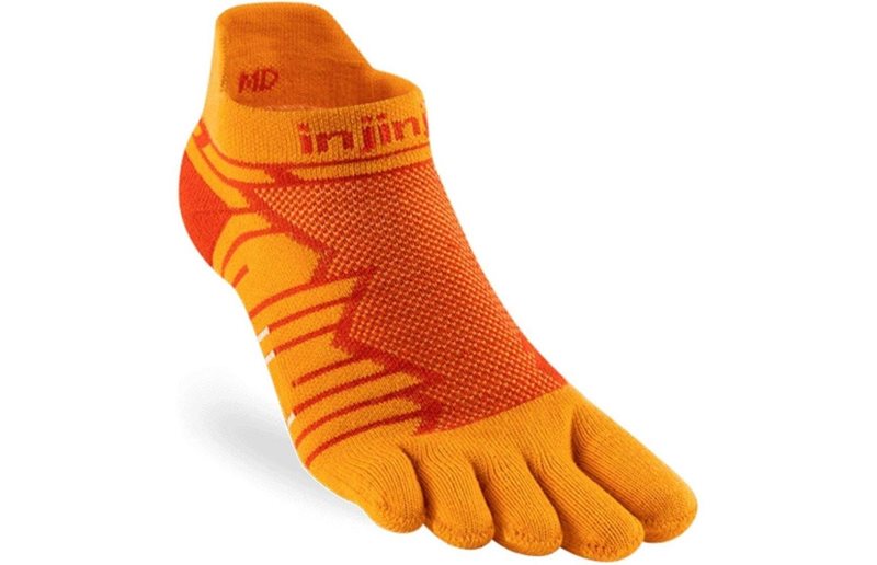 Injinji Ultra Run Mid Weight No-show Desert Orange