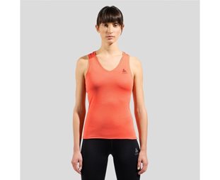 Odlo Active F-Dry Light Eco BL Top V-Neck Singlet dam Living Coral