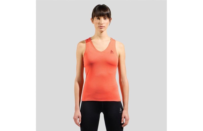 Odlo Active F-Dry Light Eco BL Top V-Neck Singlet W Living Coral