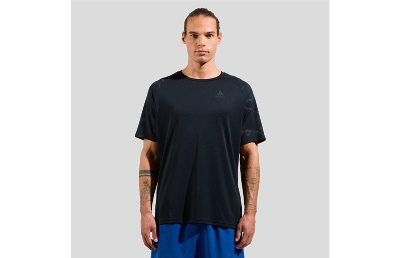 Odlo Essential Print T-Shirt Crew Neck M Black