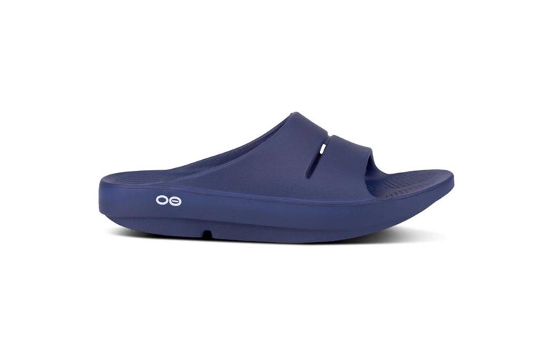 Oofos Ooahh Slide Sandal Navy