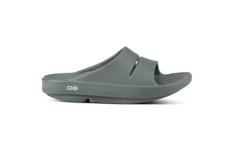 Oofos Ooahh Slide Sandal Olive