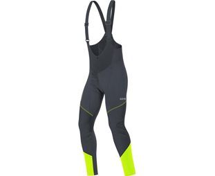 GORE WEAR C3 Windstopper Thermo Bib Tights Men Black/Neon Yellow