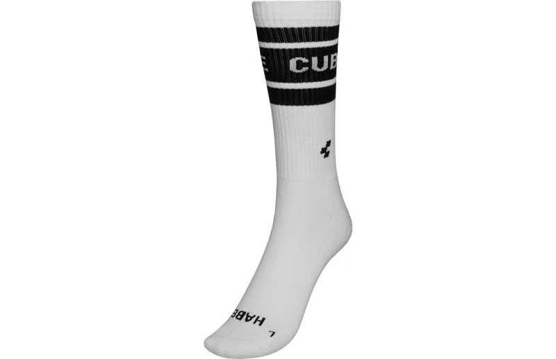 Cube After Race High Cut Socks White N Black