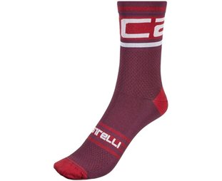 Castelli Prologo 15 Socks Bordeaux/White