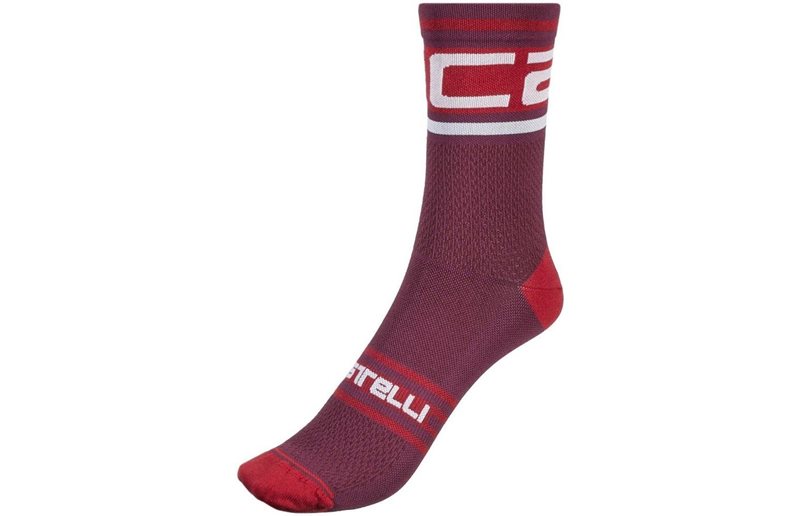 Castelli Prologo 15 Socks Bordeaux/White