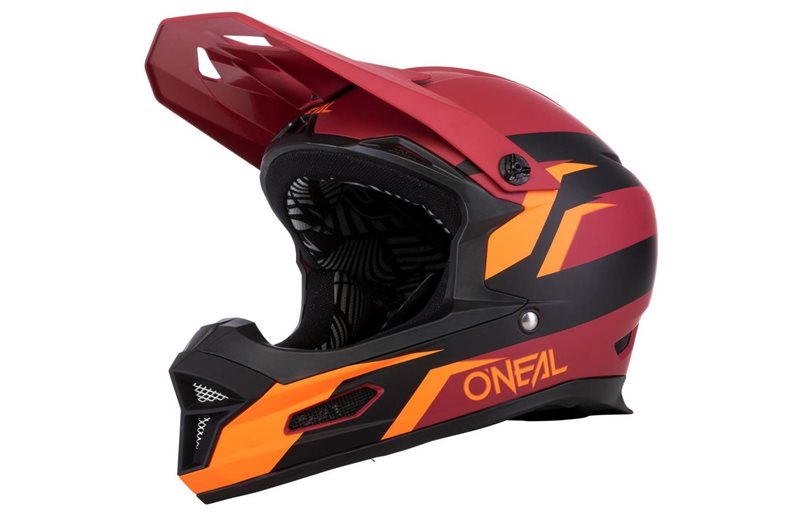 Full Face kypärä O'Neal Fury RL Helmet Stage-Red/Orange