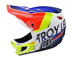 Troy Lee Designs Sykkelhjelm D4 Composite Helmet Qualifier White/Blue