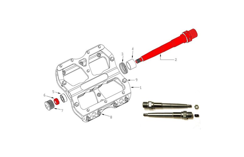 Reverse Axis Set for escape pedal 2 pcs