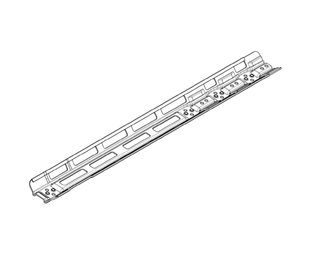 Bosch Mounting Rail Vertical for 750Wh Powertube Battery with Protection