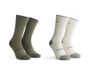 Rogelli Pyöräilysukat Wool 2-kappaleen Unisex Vihreä/Valkoinen