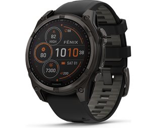 Multisport-älykello Garmin Fenix 8 Sapphire Solar 47 black/black