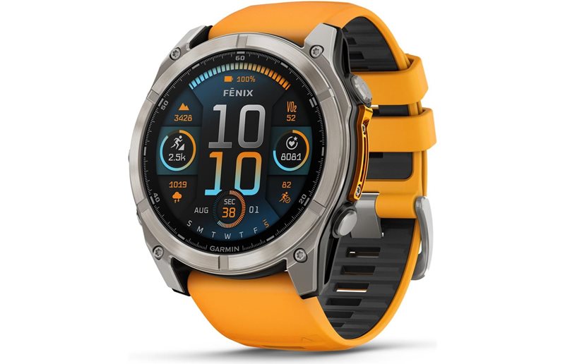 Träningsklocka Garmin Fenix 8 Amoled Sapphire 51mm grey/orange