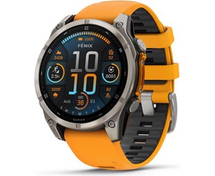 Multisport-älykello Garmin Fenix 8 AMOLED Sapphire 47 grey/orange