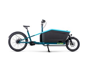 Sähkötavarapyörä Cube Cargo Dual 1000Wh Blue/Lime