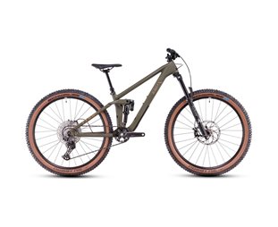 Täysjousto maastopyörä Cube Stereo One44 HPC Rookie Dustyolive/Gold