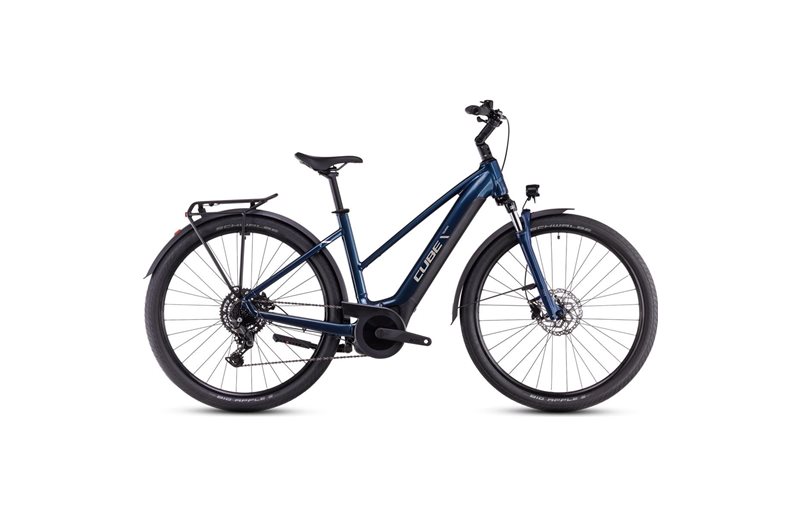 Cube Elcykel Touring Hybrid One 500Wh Mid Deepsea/Chrome