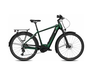 Birk Elsykkel E-One Dark Onyx/Green Gloss