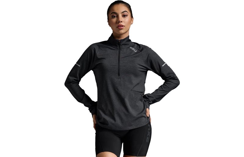 2XU Löpartröja Aero 1/2 Zip Black/Silver Reflective