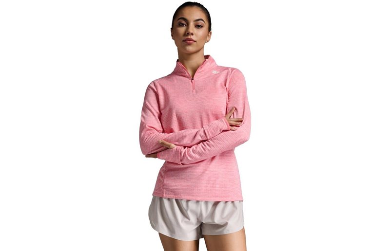 2XU Juoksupaita Ignition 1/4 Zip Pink Glow/White Reflective