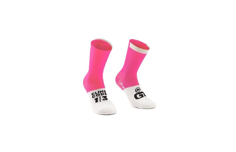 Assos Pyöräilysukat GT Socks C2 Fluo Pink