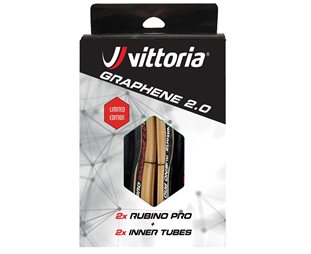 Däckpaket Vittoria Rubino Pro Fold G2 2-st Däck + 2-st Slangar