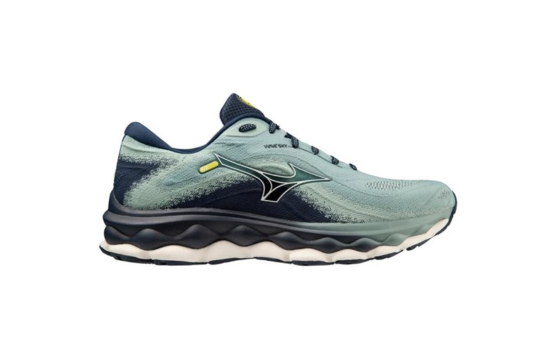 Mizuno Løbesko Wave Sky 7 Mineral Blue/snow White/dress Blues