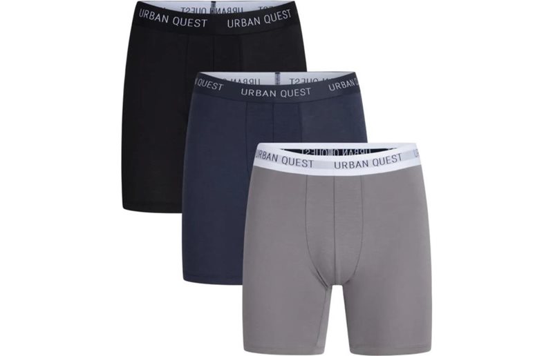 Urban Quest Bamboo Long Leg Tights 3-Pack M Black/Navy/Grey