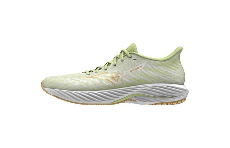 Mizuno Juoksukengät Wave Rider 28 Mizuno Neo Lime/flax/mizuno Snow White