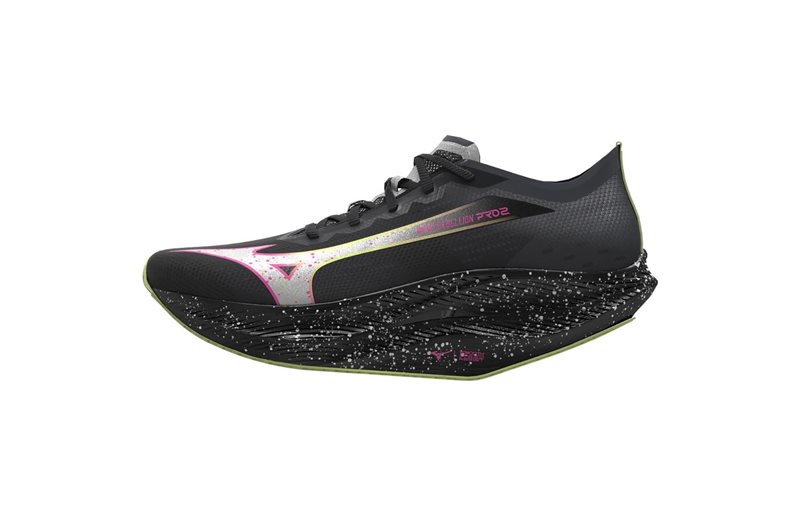 Mizuno Juoksukengät Wave Rebellion Pro 2 Black/silver/pink Tetra