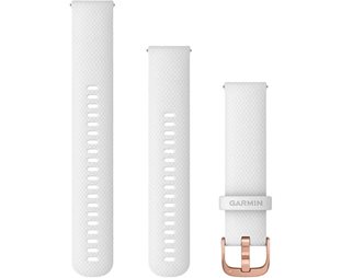 Armband Garmin Quick Release 20 mm silikon vit/roséguld