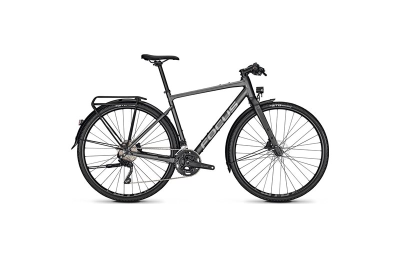 Gravel pyörä Focus Atlas 6.6 EQP Flatbar Harmaa