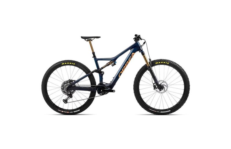 Sähkömaastopyörä Orbea Rise M-TEAM Blue/Gold