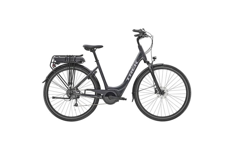 Trek Elcykel Verve+ 1 Lowstep 300 Wh Solid Charcoal