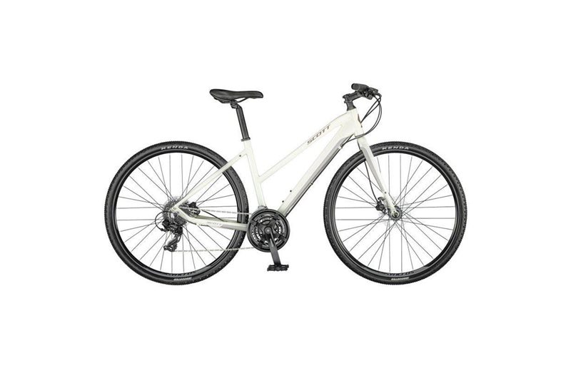 Naisten hybridipyörä Scott Sub Cross 50 Pearl White