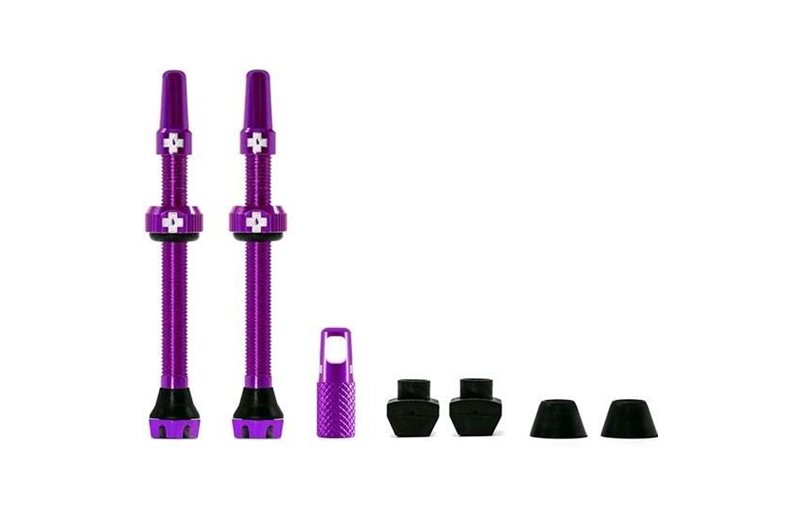 Tubeless venttiilipari Muc-Off Tubeless Valves V2 Pari 60mm Liila
