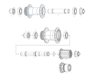 Vapaaratas Zipp Freehub Body for 176/177 SRAM XDR