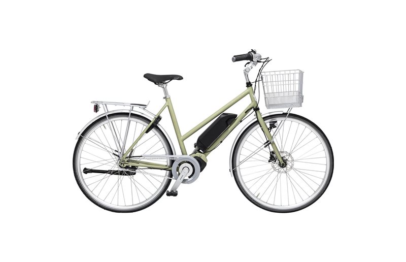 Naisten sähköpyörä Skeppshult Favorit El 7-vaihteinen Jäkälä Matt