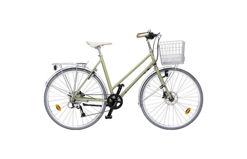 Naisten hybridipyörä Skeppshult Favorit Sport 9-vaihteinen Jäkälä Matt