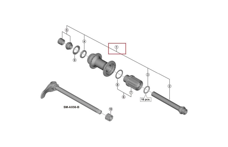 Shimano Nav Axle 148mm FH-MT401